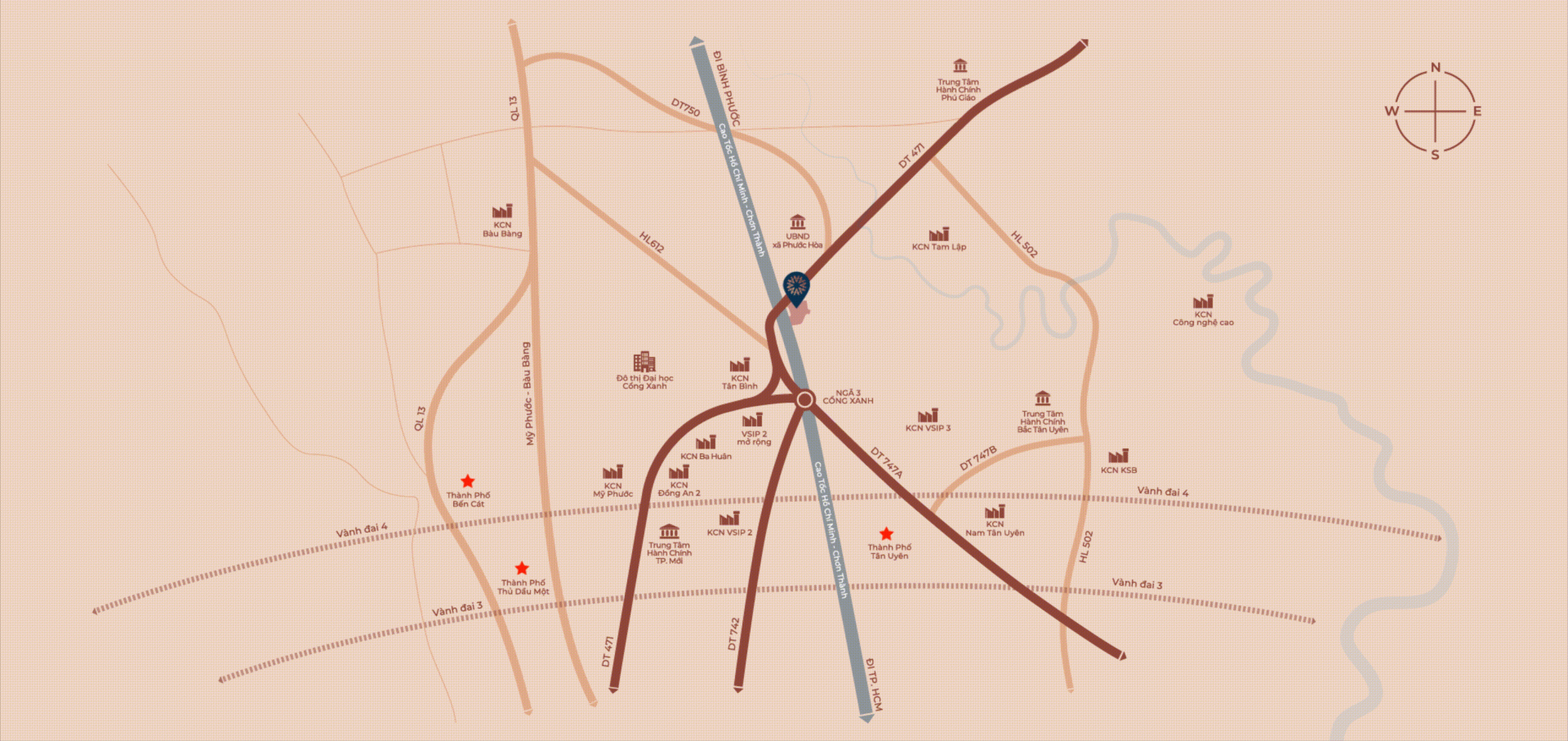 Vị trí Khu đô thị Alana City